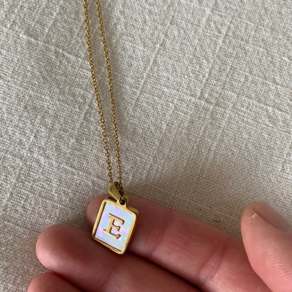 E Etsy necklace